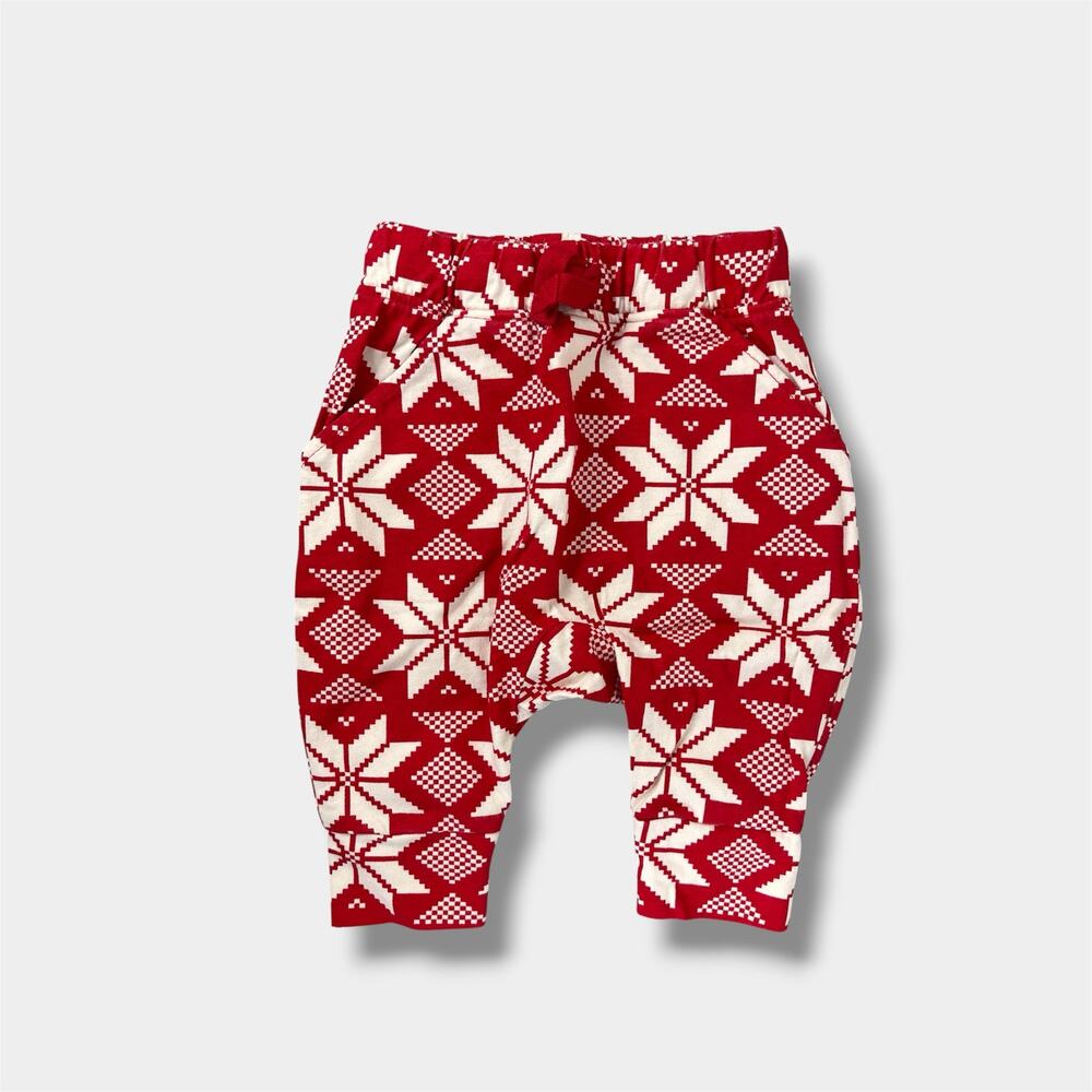 Hanna Andersson Baby Print Knit Jogger Scandi Snowflake 60 cm 3-6 Months